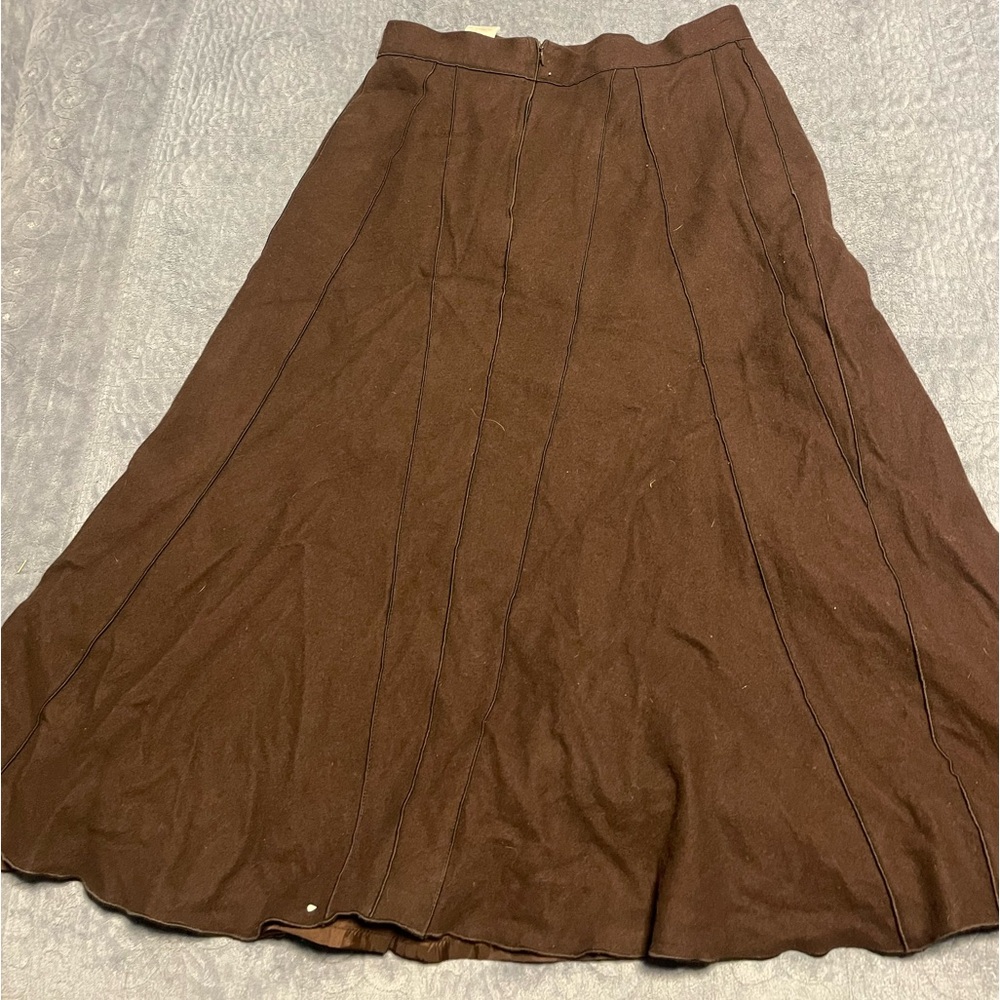 Brown Wool Skirt - Picture 5 of 6